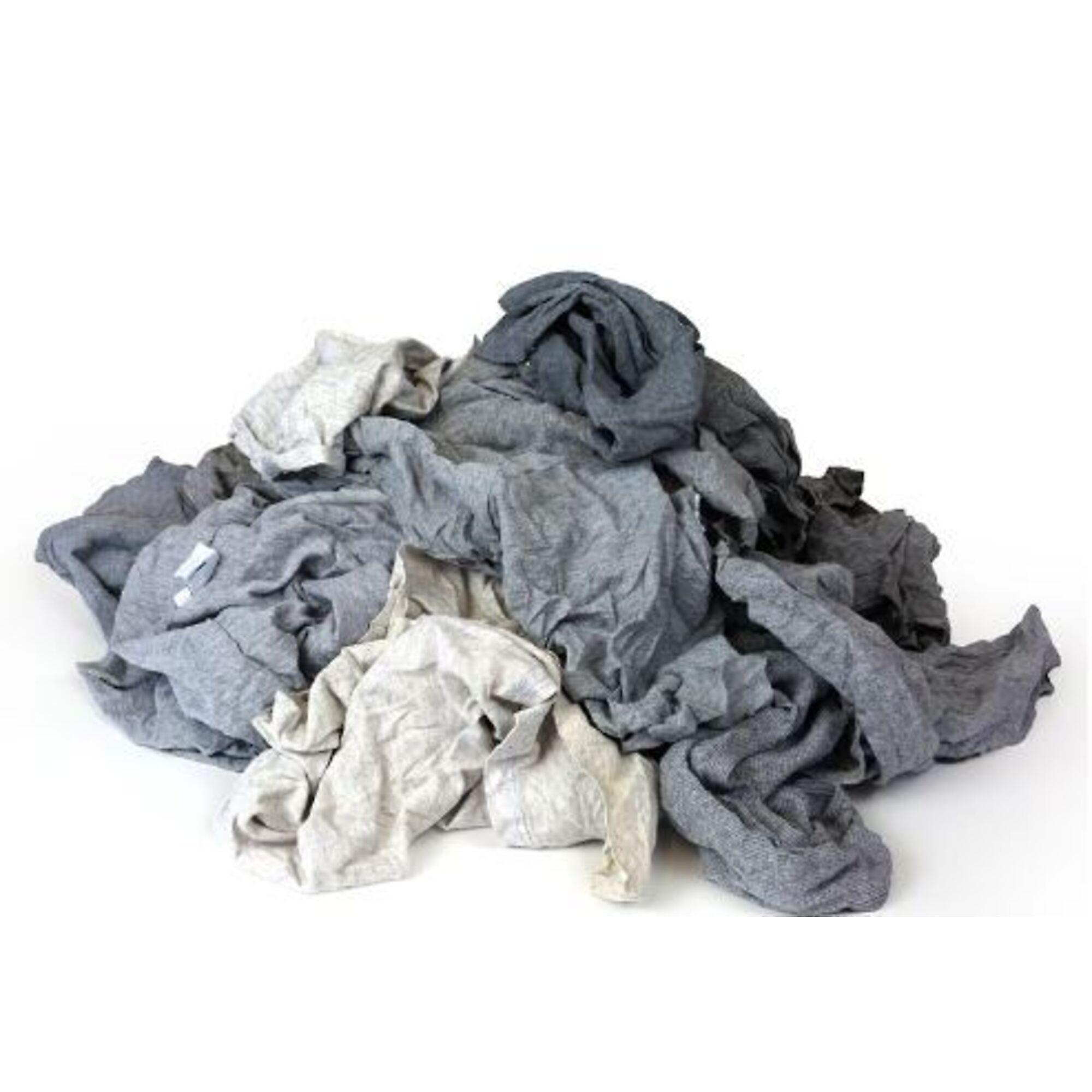 Carolina Textiles Gray Knit Rags, 15in., Cotton, 50-Lb. 350-Count Pkg., Model# R331-50